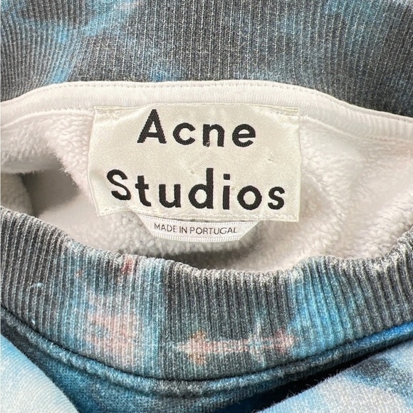 ACNE STUDIOS Yana Oil Paint Abstract Design Sweatshirt Oversized Size M - Picture 4 of 9